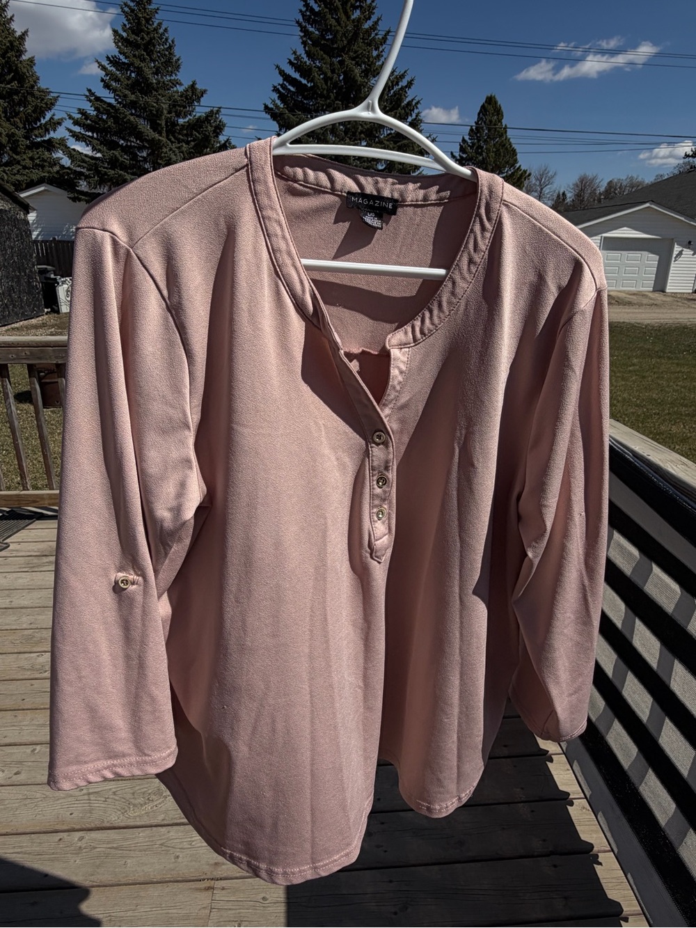 Women's Dusty Rose Half-Sleeve Top